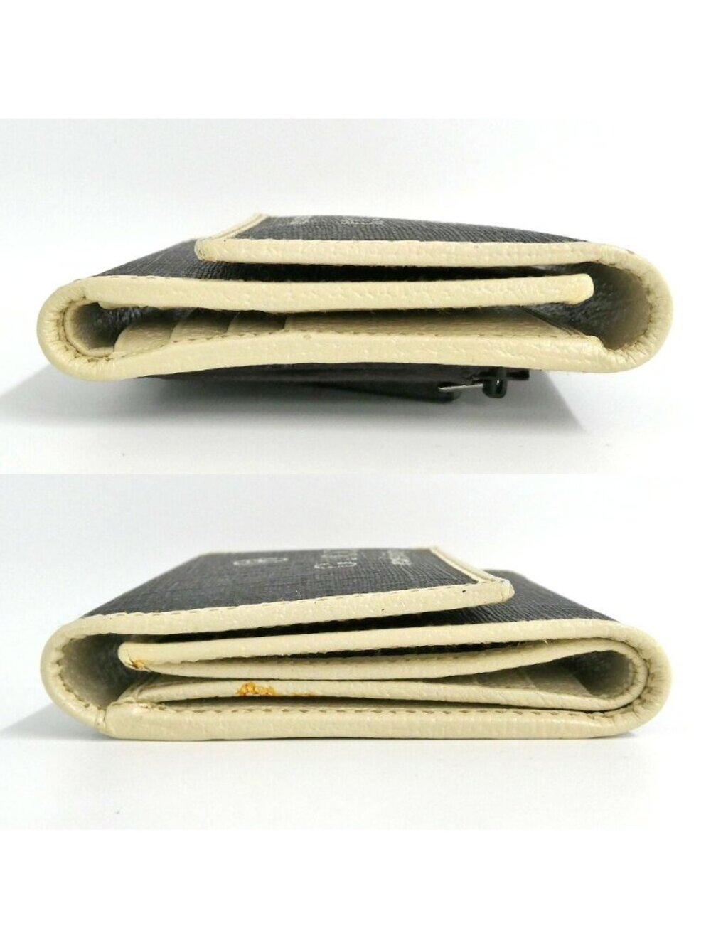 Gucci Trifold Wallet Black White Compact Logo - Picture 4 of 10